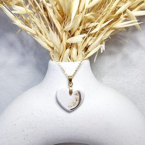 Collier cœur personnalisé avec cheveux, bijou souvenir unique
