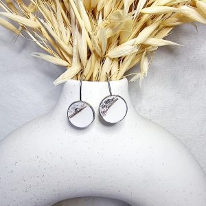 Supports de boucles d’oreilles crochets argentés pour résine souvenir