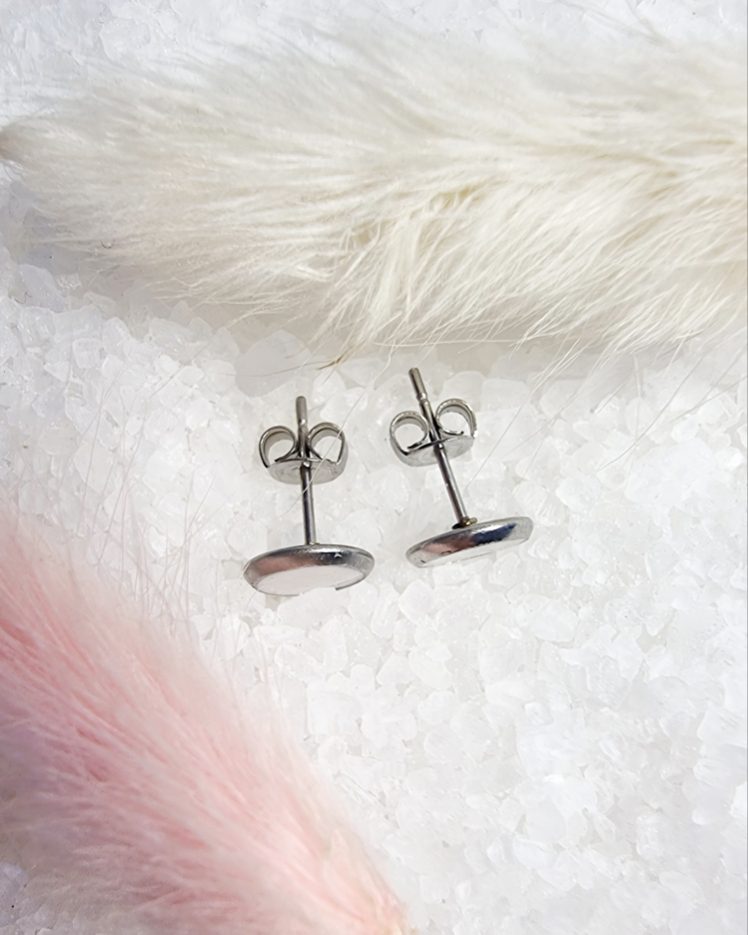 Supports de boucles d’oreilles argent pour résine souvenir