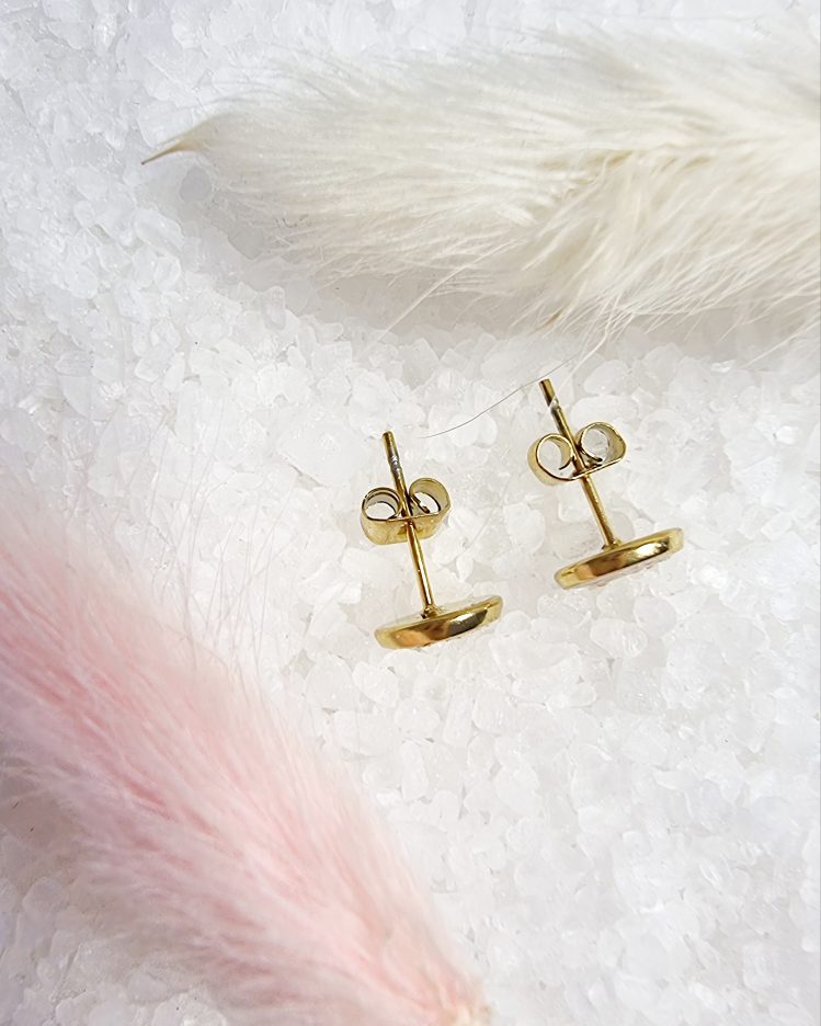 Supports de boucles d’oreilles dorés pour résine souvenir