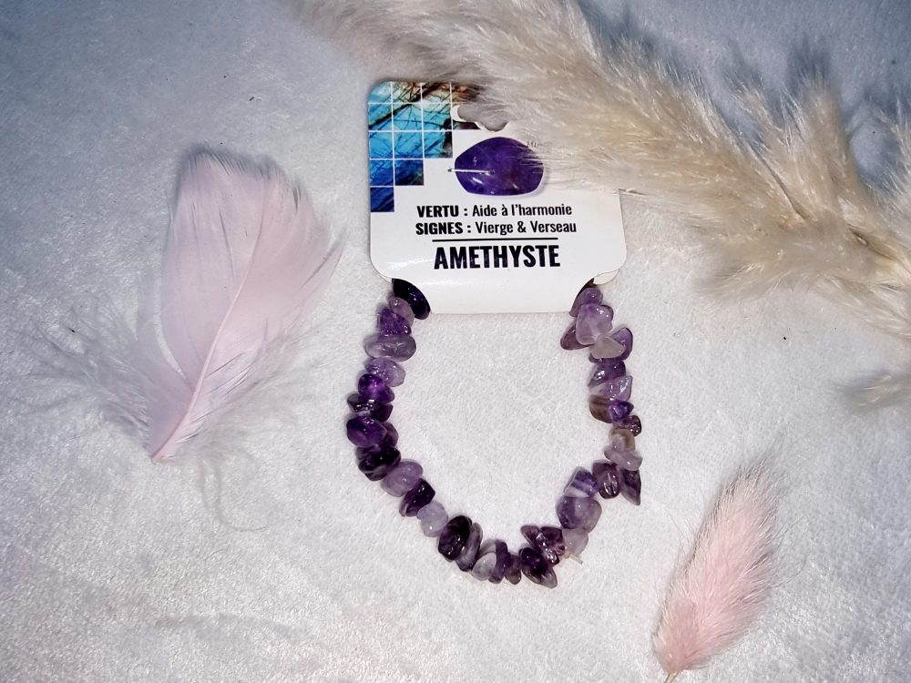 Bracelets en pierres naturelles – améthyste