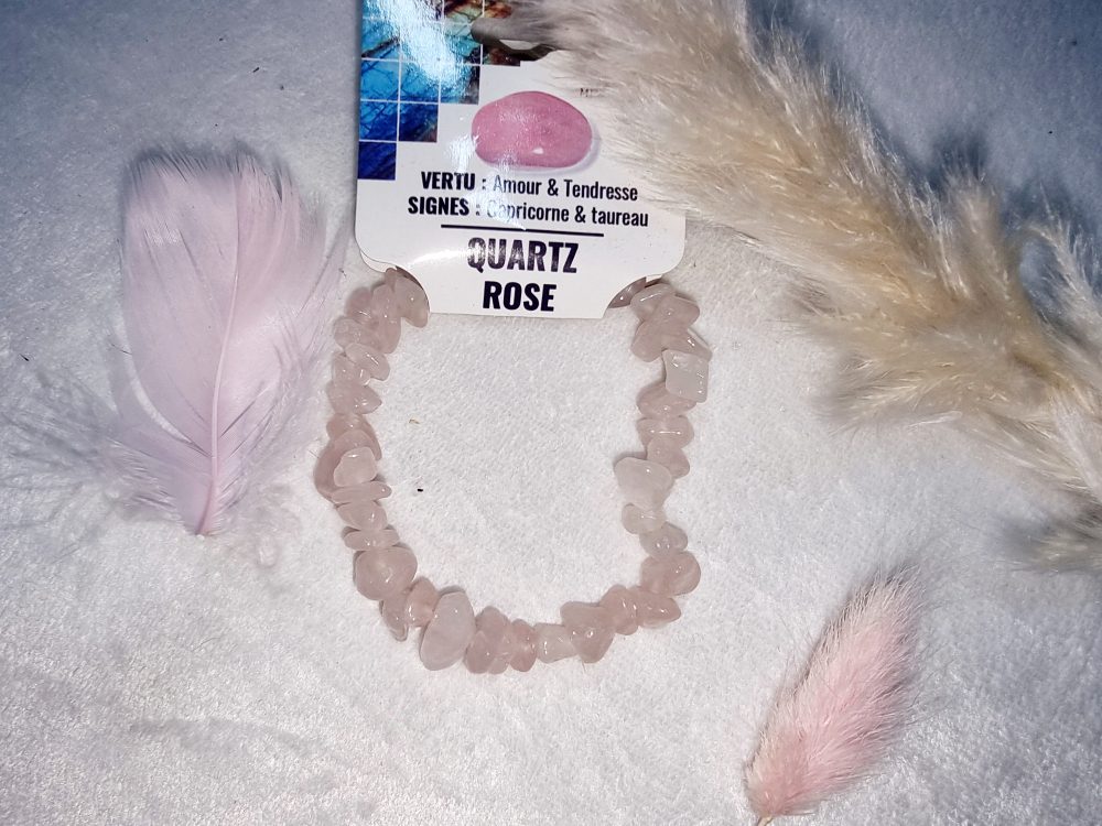 Bracelets en pierres naturelles – quartz rose,